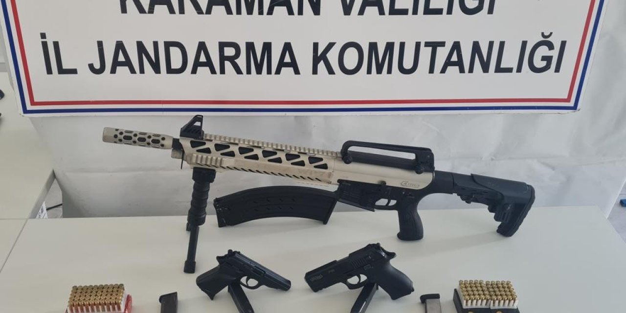 Ermenek'te Kaçak Silah Ele Geçirildi