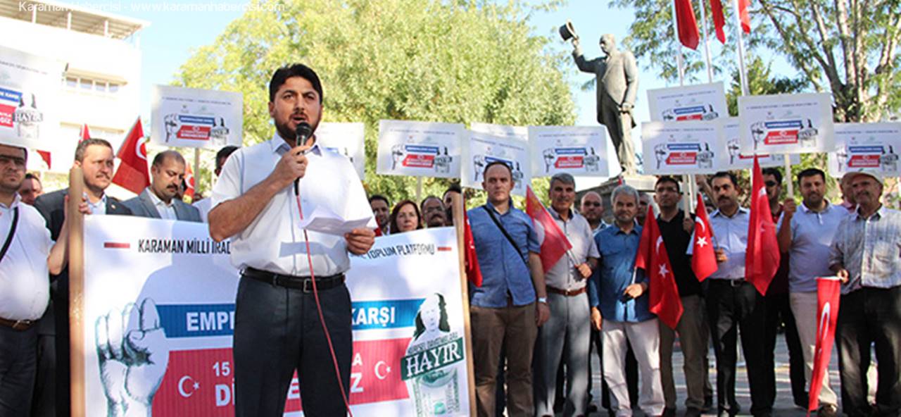 Karaman’da STK’lar, ABD’nin Yaptırımlarını Protesto Etti