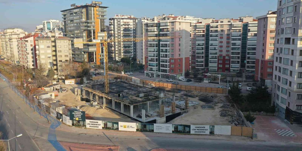 Yenişehir Sosyal Tesisi Ve Lise Medeniyet Akademisi Hızla Yükseliyor