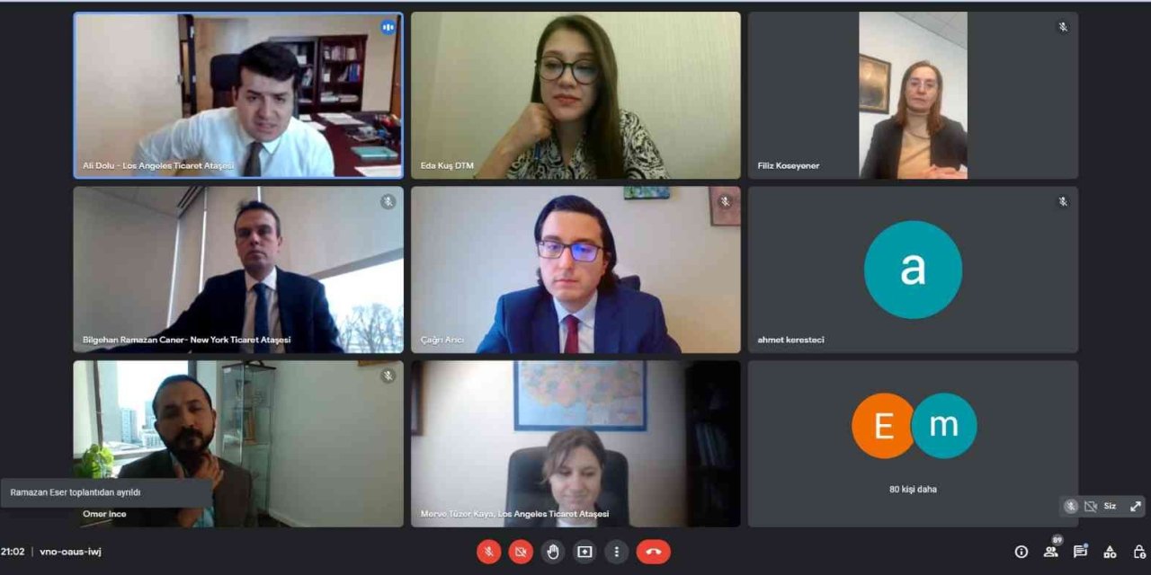 Kto Dış Ticaret Merkezi Tarafından "amerika Pazarına Giriş Ve Fırsatlar" Webinarı Gerçekleştirildi