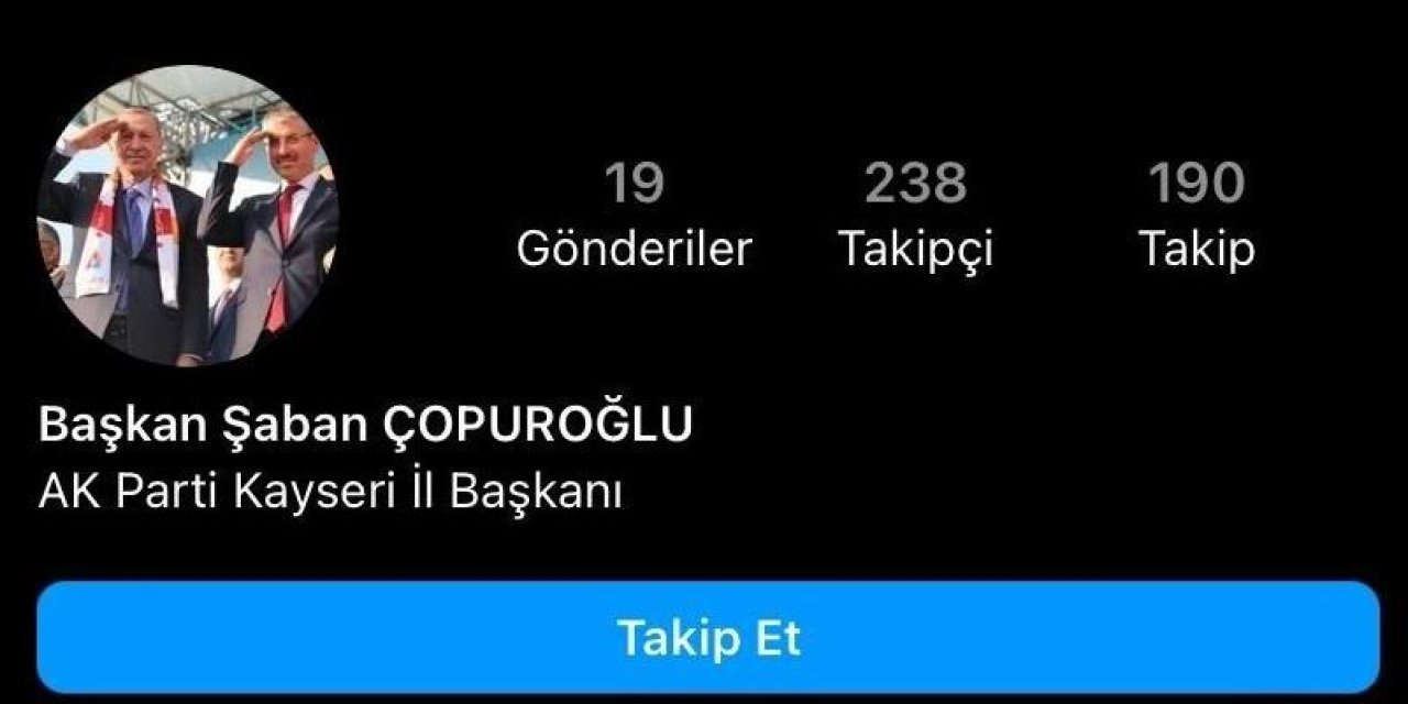 Çopuroğlu’ndan "sahte Hesap" Uyarısı
