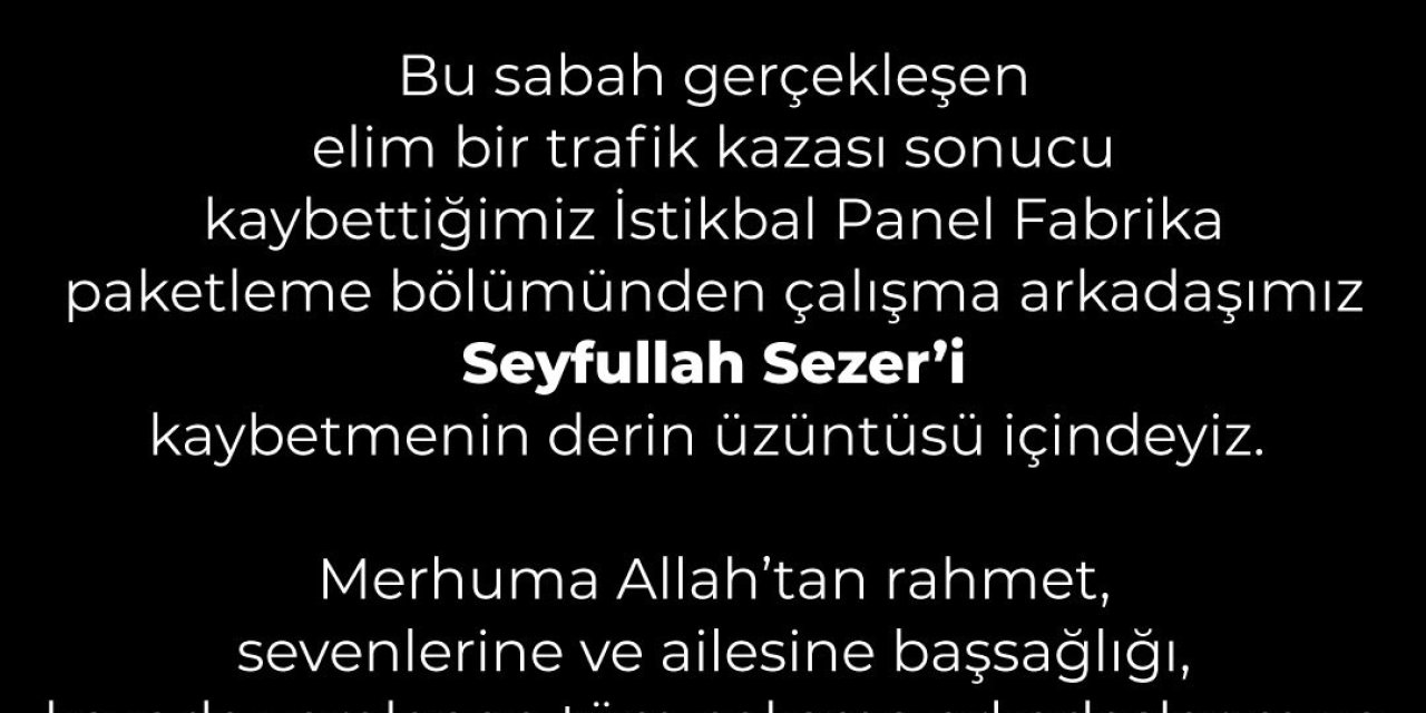 Ertekin’den Hayatını Kaybeden İşçi İçin Başsağlığı