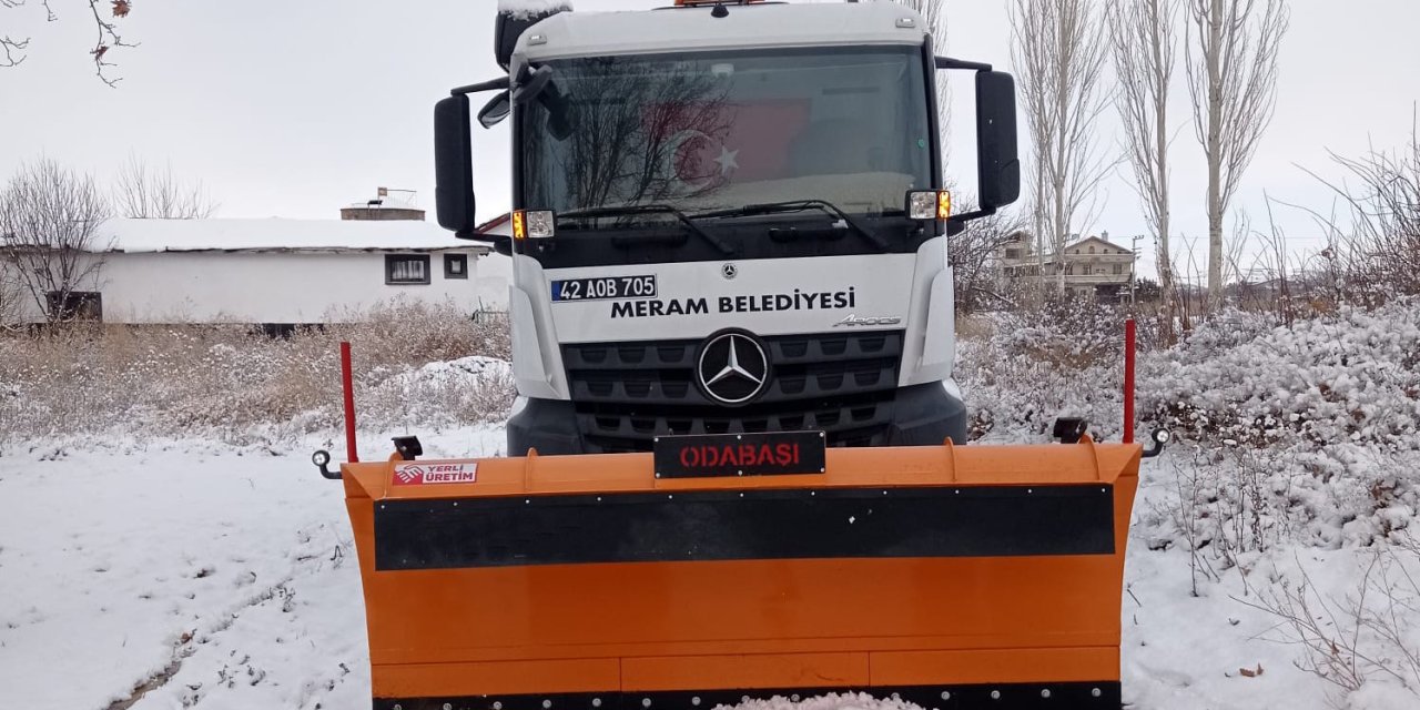 Meram’ın Merkeze Uzak Mahallelerinde Kar Mesaisi