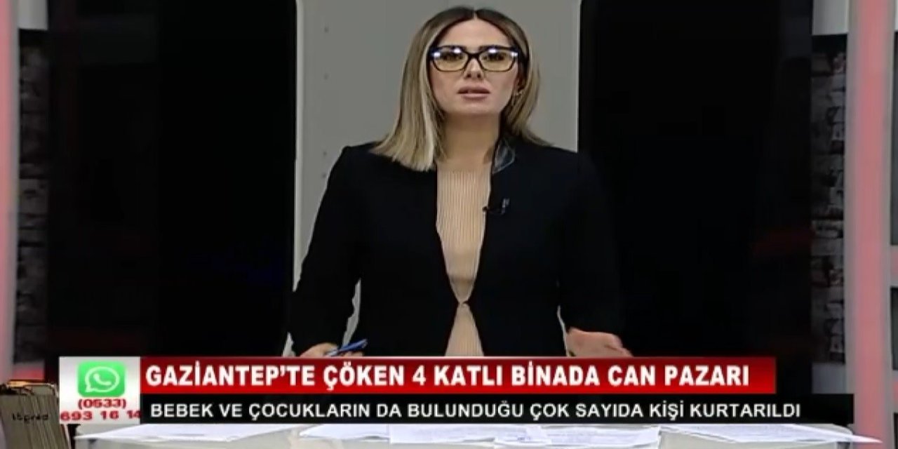 Depreme Canlı Yayında Yakalandı, Spikerin Zor Anları Kamerada