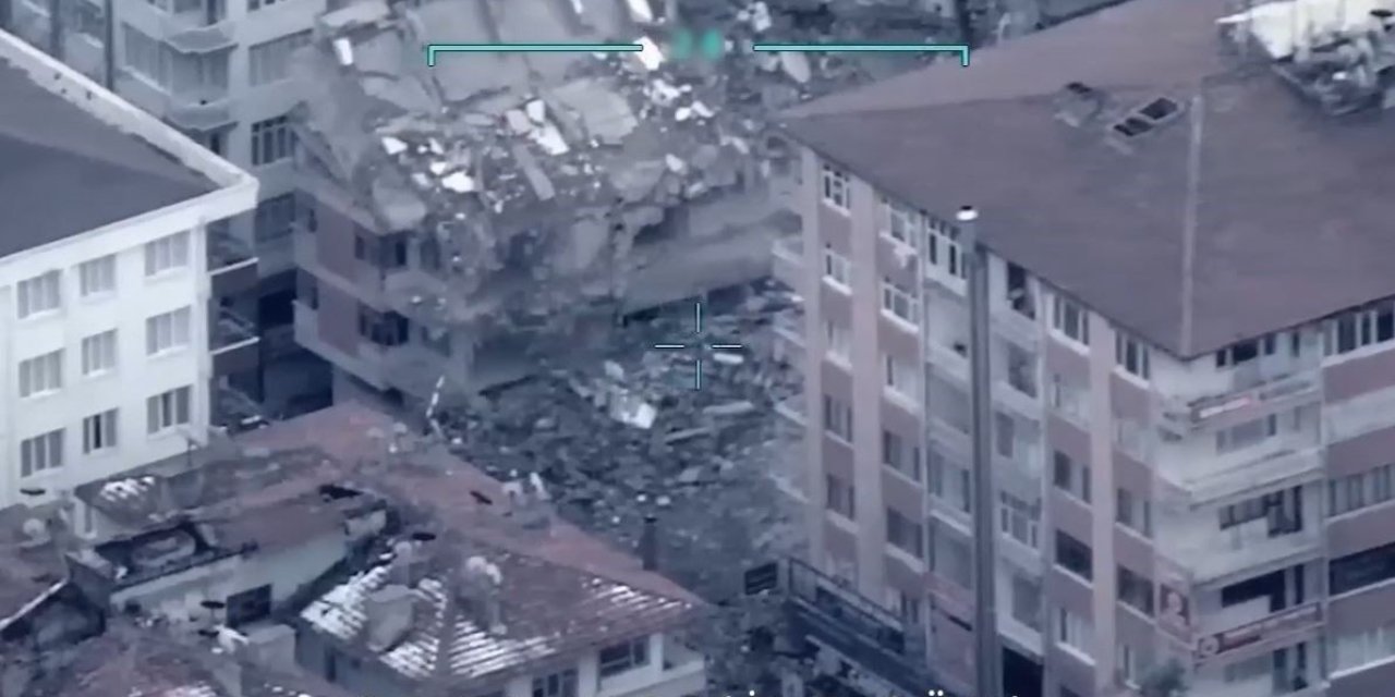 Deprem Bölgesi Bayraktar Akıncı Kamerasında