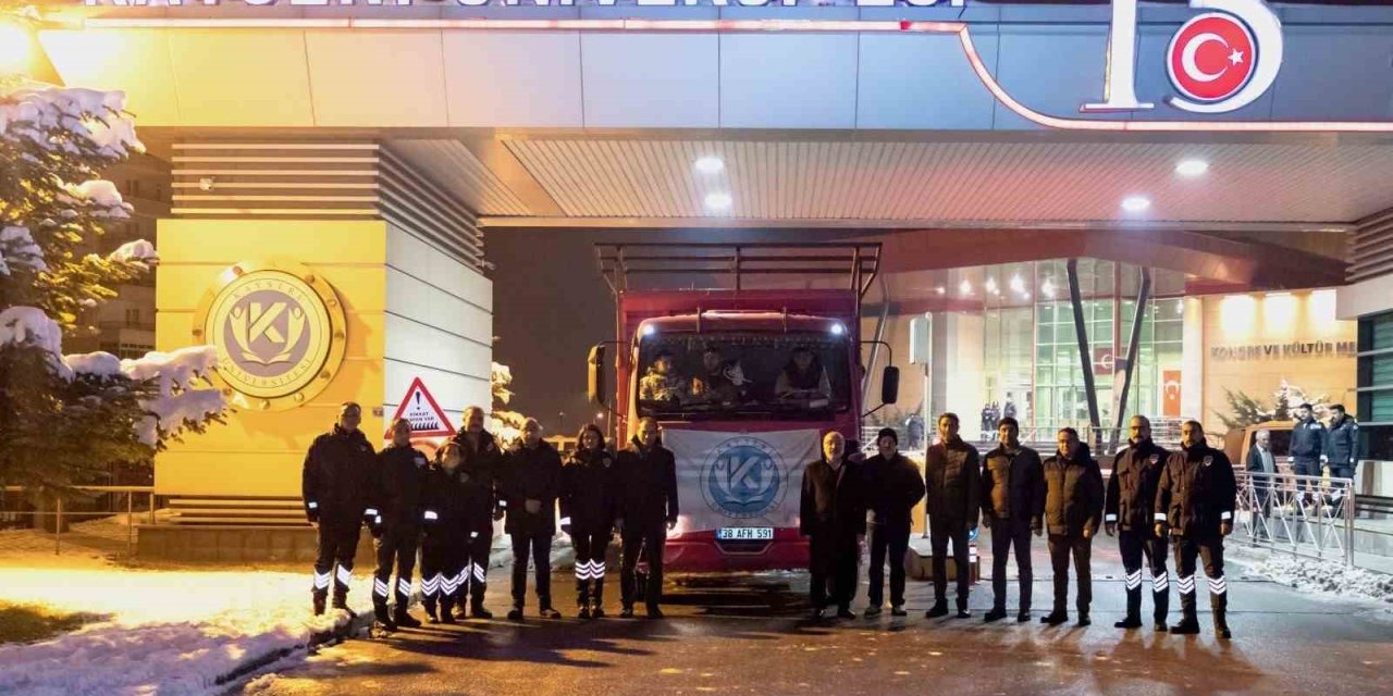 Kayseri Üniversitesi, Deprem Bölgesine Yardımlarını Sürdürüyor