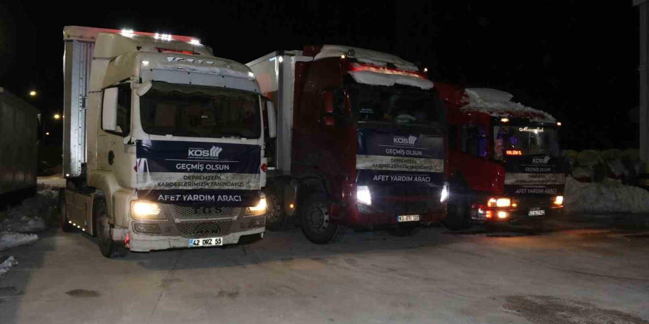 Konya Organize Sanayi Bölgesi’nde Deprem Bölgesine Yardım Seferberliği