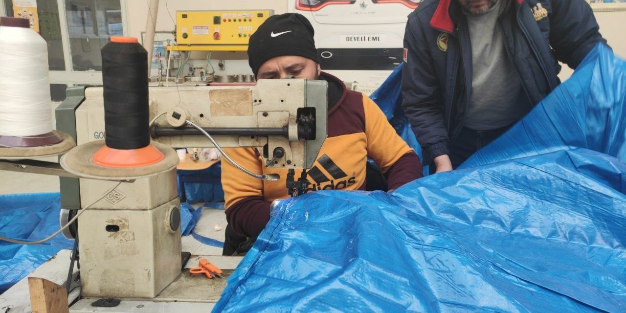 Develi’de Deprem Bölgesi İçin Çadır Üretimine Başladılar