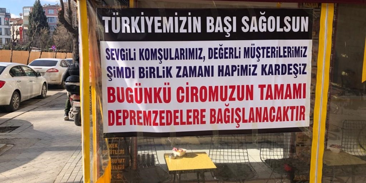 Eskişehirli Esnaf Bir Günlük Gelirini Depremzedelere Bağışladı