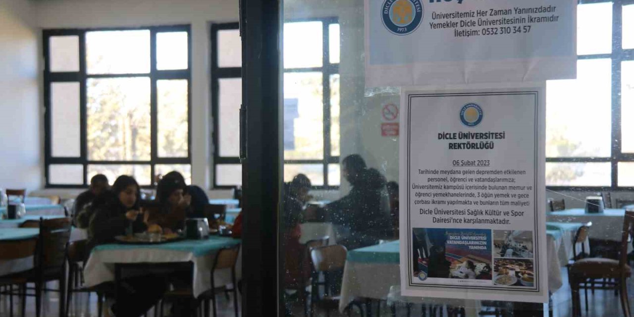 Dicle Üniversitesi Depremzedelere Kapılarını Açtı