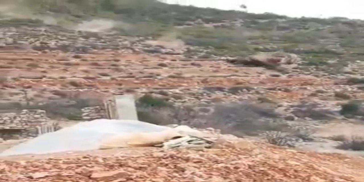 Antalya’da Dağdan Gelen Kaya Paniği