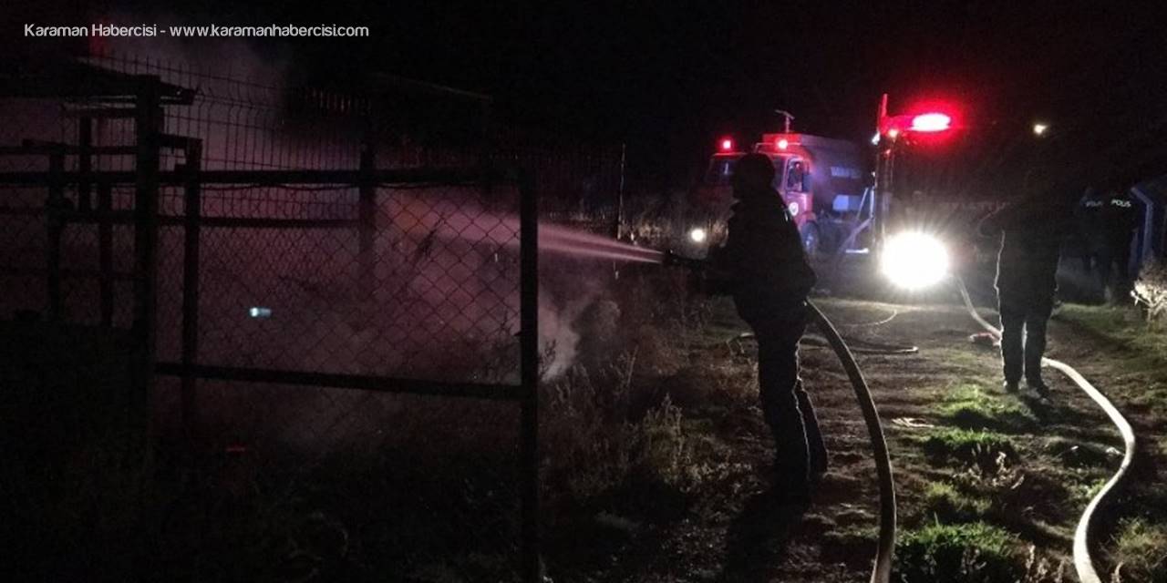 Karaman’da Depo Yangını Korkuttu