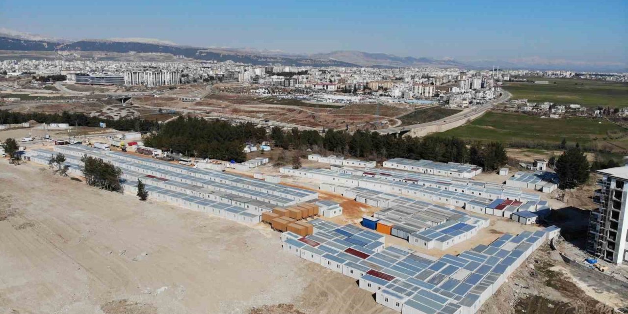 Adıyaman’da Kurulan Konteynır Kent Havadan Görüntülendi