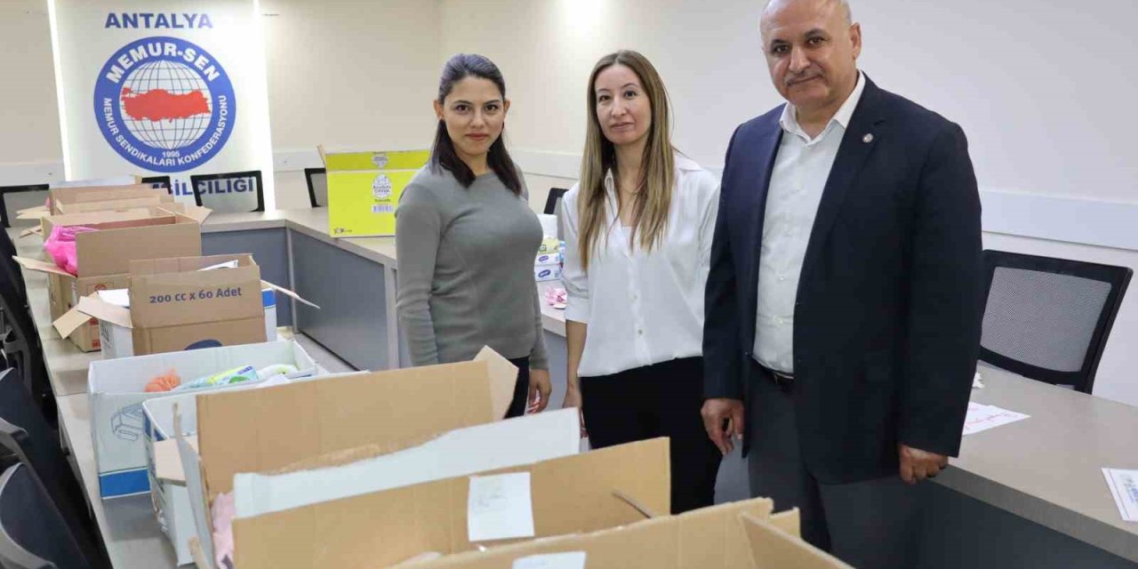 Eğitim Bir Sen Antalya Şubesi’nden Depremzedelere Destek