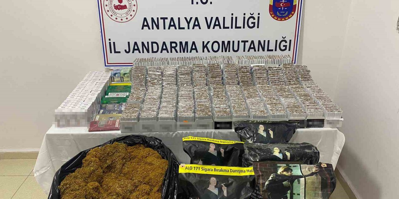 Antalya’da Jandarmadan Kaçak Sigara Baskını