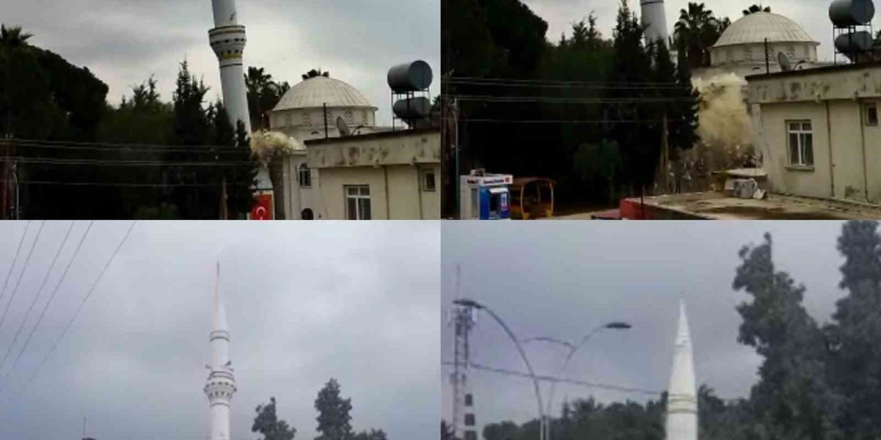 Kontrollü Yıkımda Cami Minaresi Böyle Çöktü