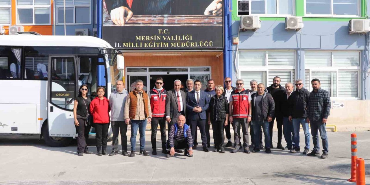 Mersin’den 15 Gönüllü Öğretmen Depram Bölgesine Uğurlandı