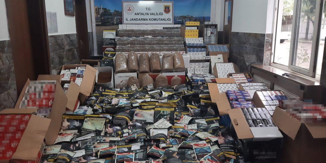 Antalya’da Yarım Tona Yakın Kaçak Tütün Ele Geçirildi
