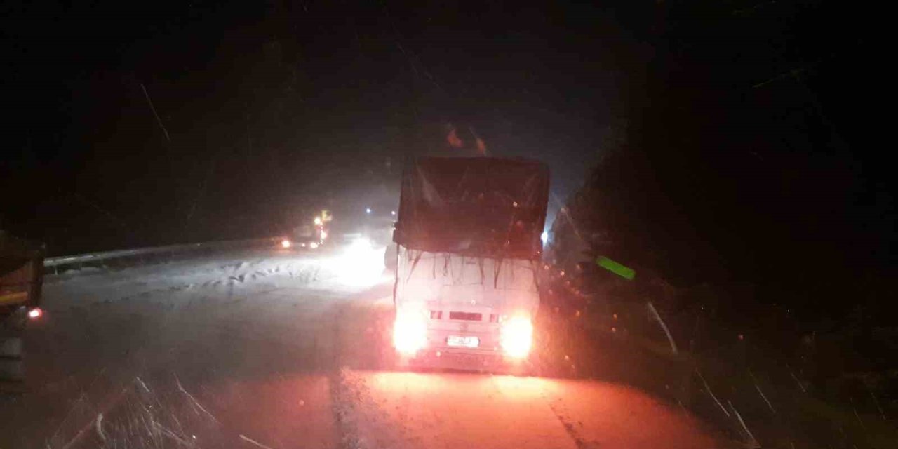 Antalya-konya Kara Yolunda Kar Yağışı Başladı