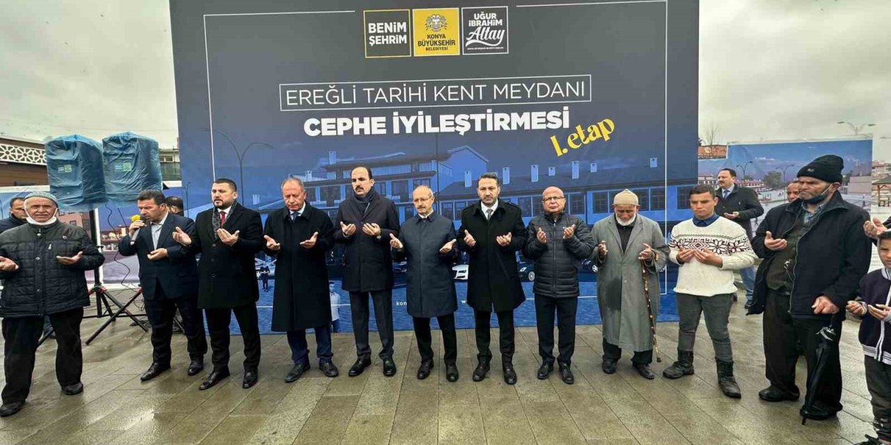 Konya Büyükşehir Ereğli Kent Meydanı’ndaki Dükkanları İhya Ediyor