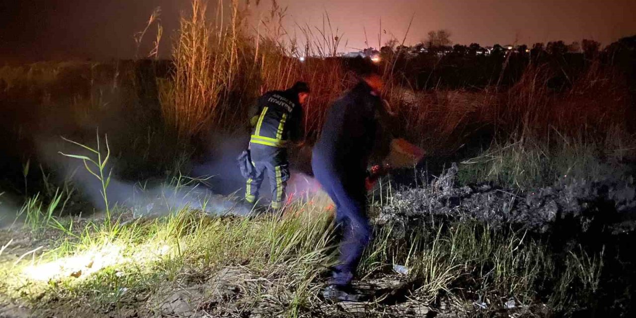 Sazlık Alanda Çıkan Yangın Korkuttu