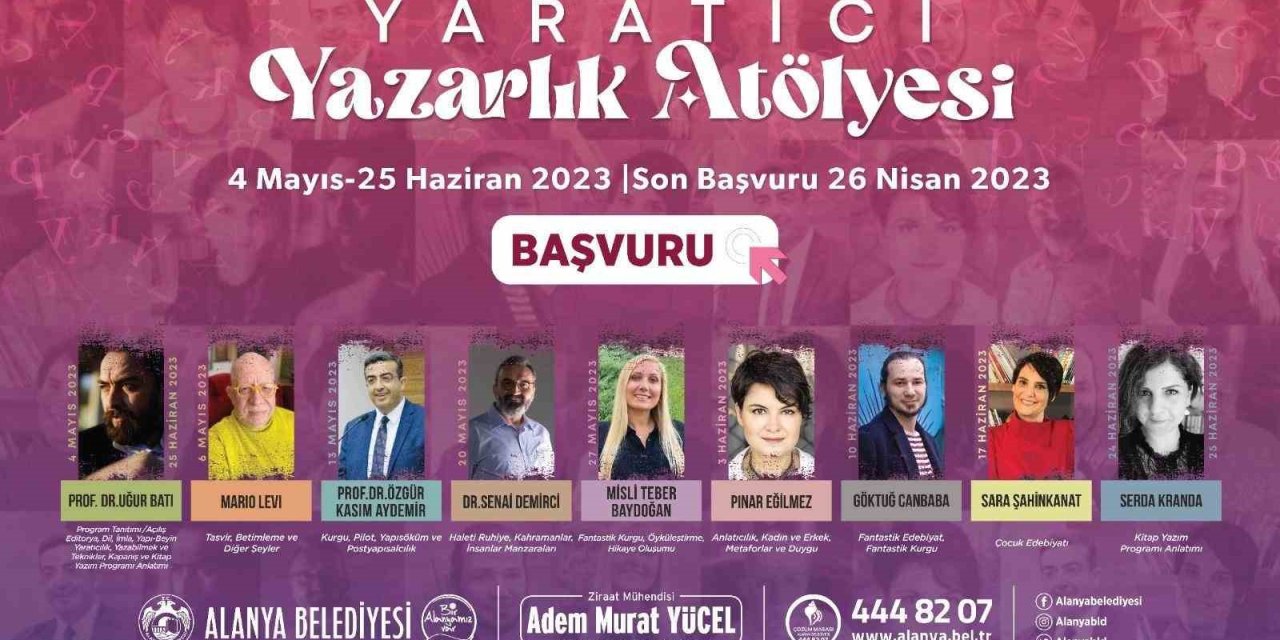 Alanya Belediyesi Yazarlık Atölyesi Başvuruları Başladı