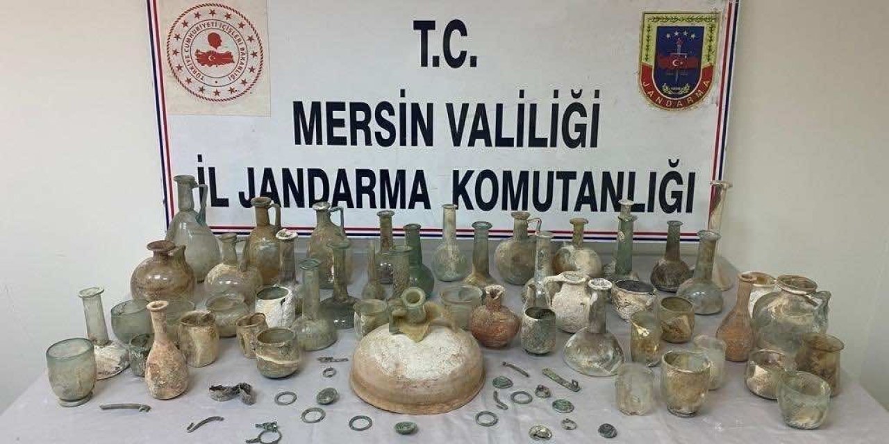 Mersin’de Roma Dönemine Ait 120 Tarihi Eser Ele Geçirildi