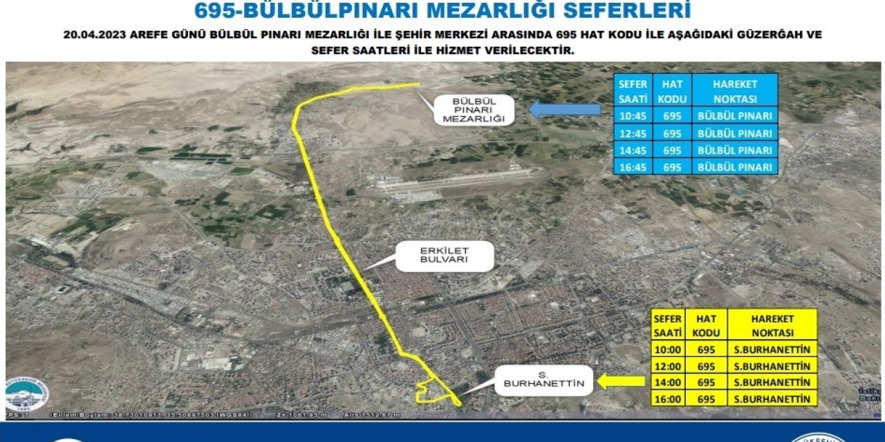 Büyükşehir’den Mezarlıklara Ücretsiz Ulaşım