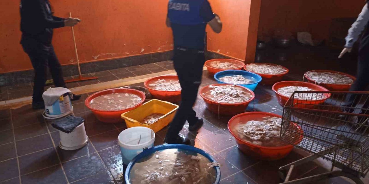 Mersin’de Sağlıksız Şartlarda Muhafaza Edilen 310 Kilo Sakatat İmha Edildi