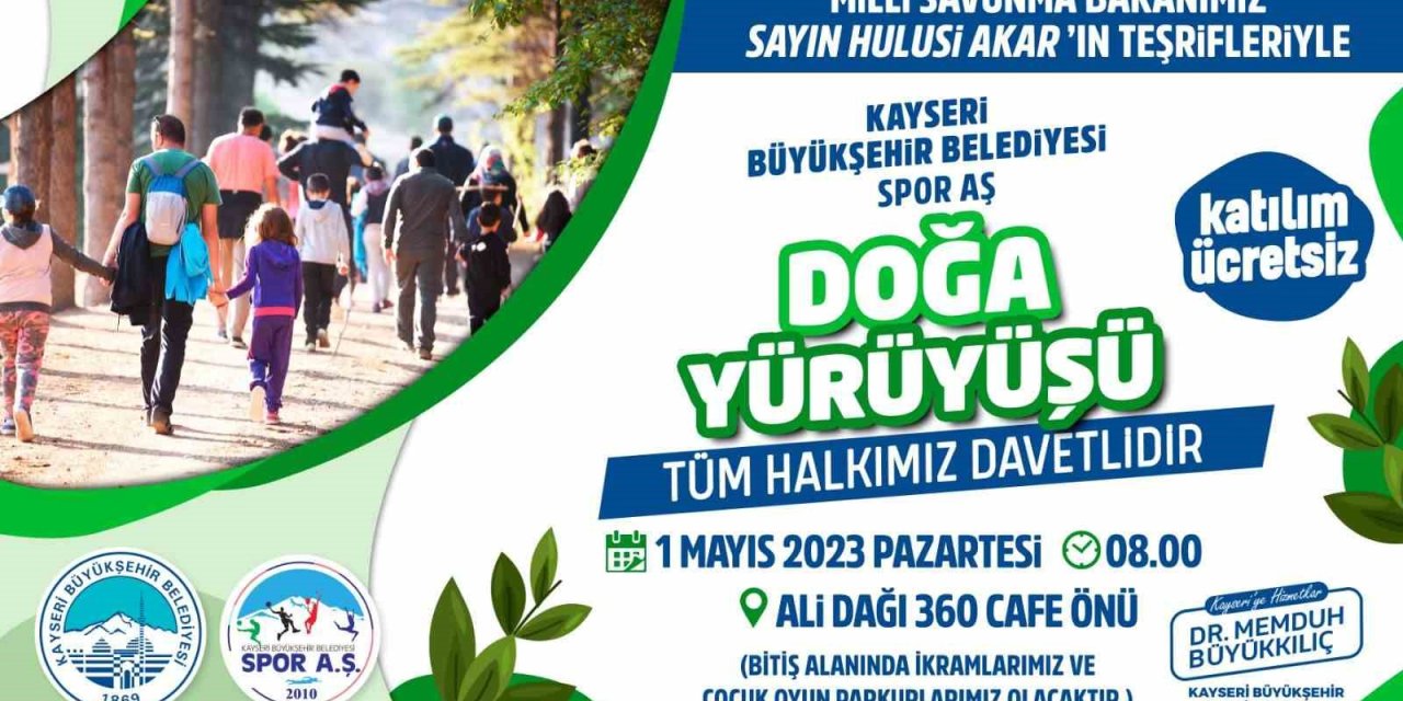 Kayseri Büyükşehir’den Doğa Yürüyüşü