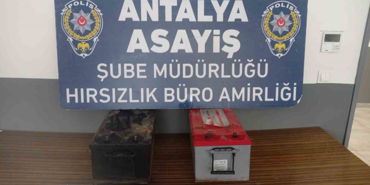 Antalya’da Akü Hırsızı Yakalandı