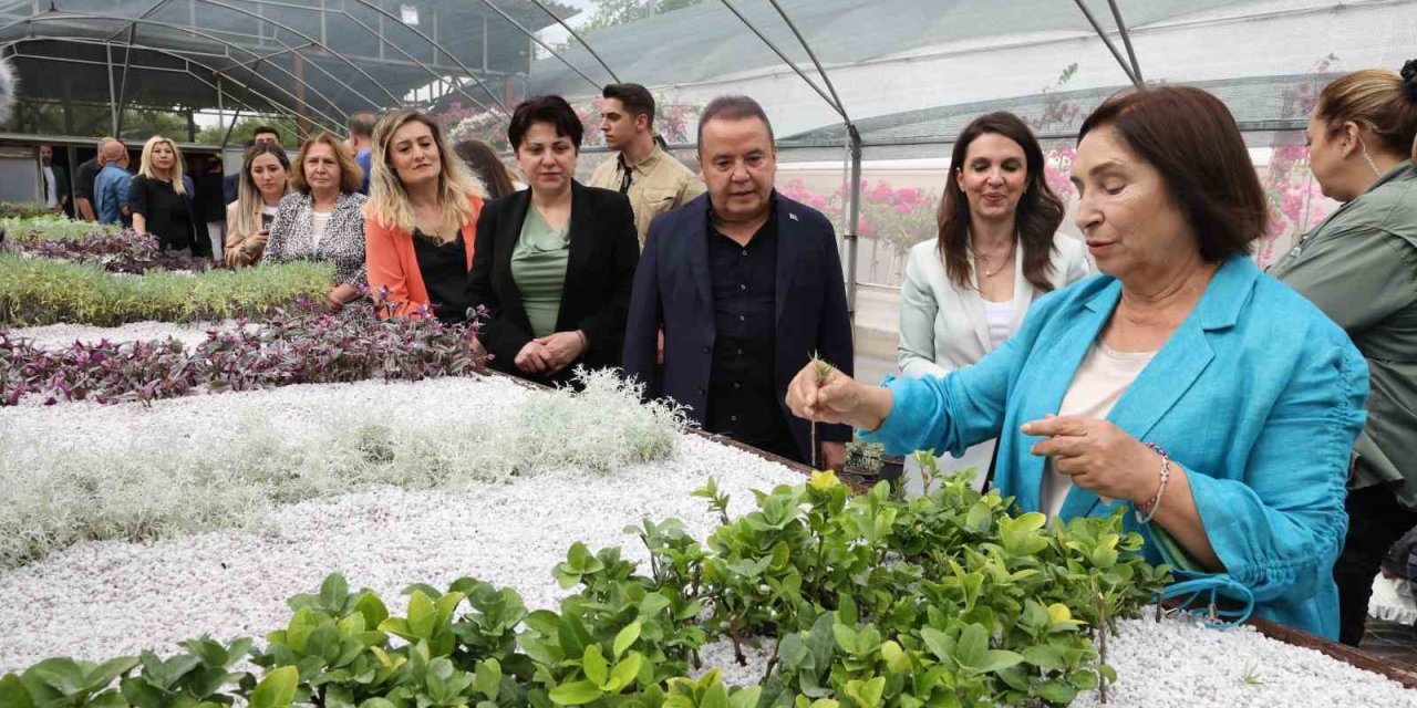 Selvi Kılıçdaroğlu Büyükşehir’in Bitki Üretim Tesisini Gezdi