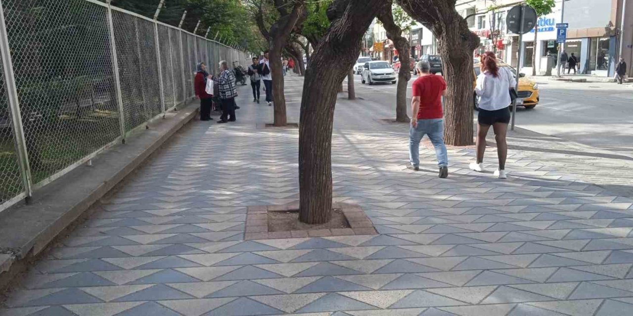 Yüzlerce Metre Uzunluğundaki Bu Kaldırımda Hiç Bir Çöp Kutusu Yok