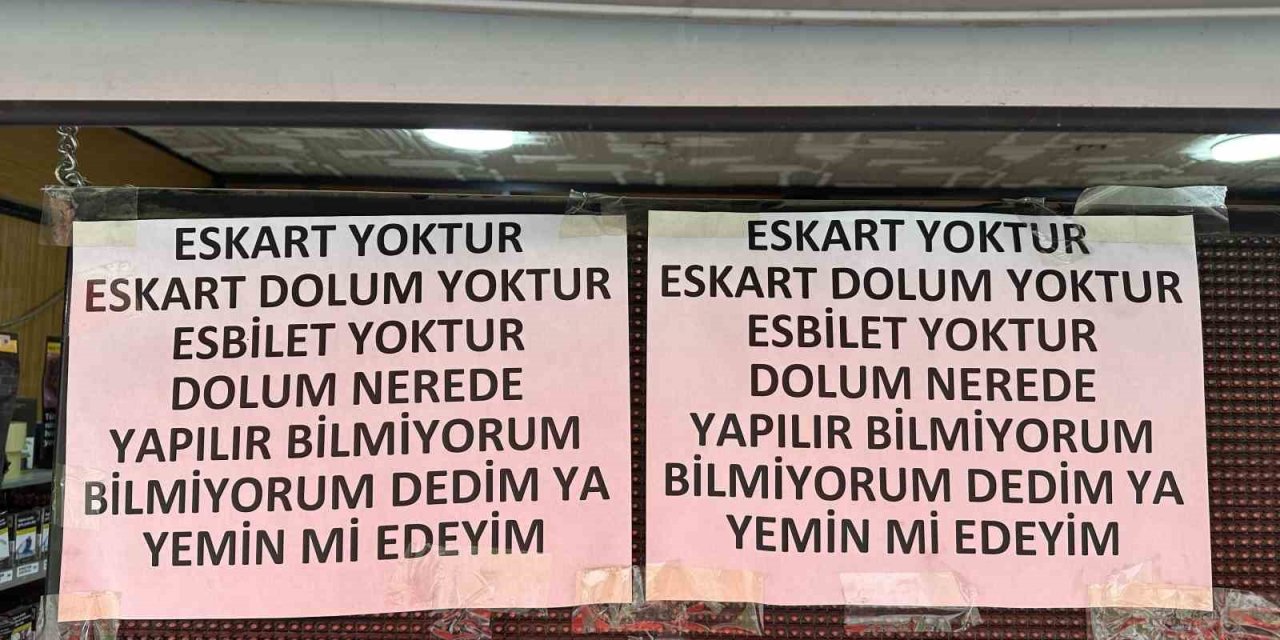 Büfe Camında Şaşırtan Yazı