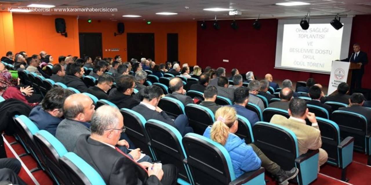 Karaman'da Beslenme Dostu Sertifikasını Almaya Hak Kazanan Okullara Sertifikaları Verildi