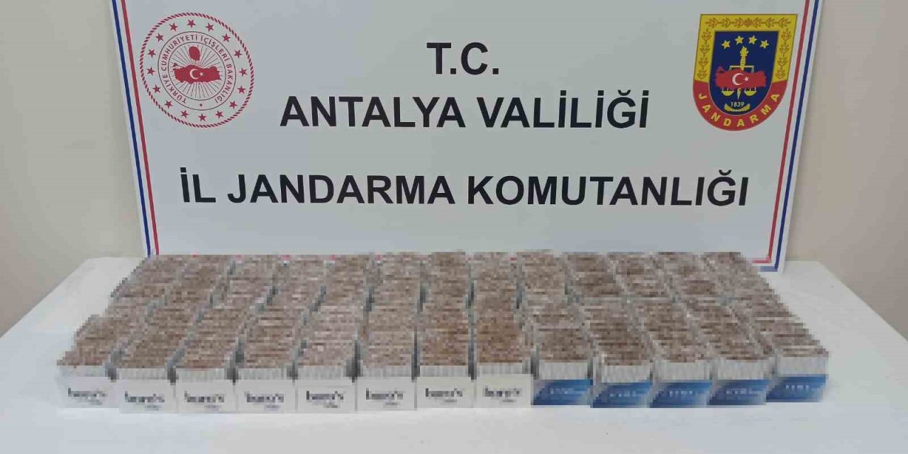 Kemer’de İçi Tütün Dolu 7 Bin 900 Adet Makaron Ele Geçirildi