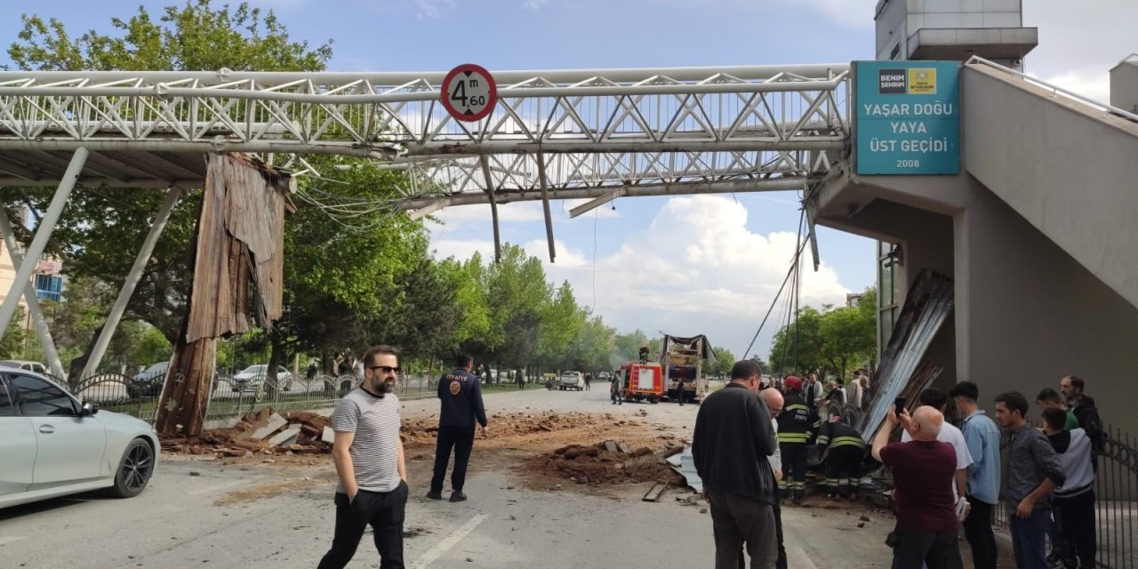 Konya’da Vincin Çarptığı Üst Geçitteki Çocuk Yaralandı