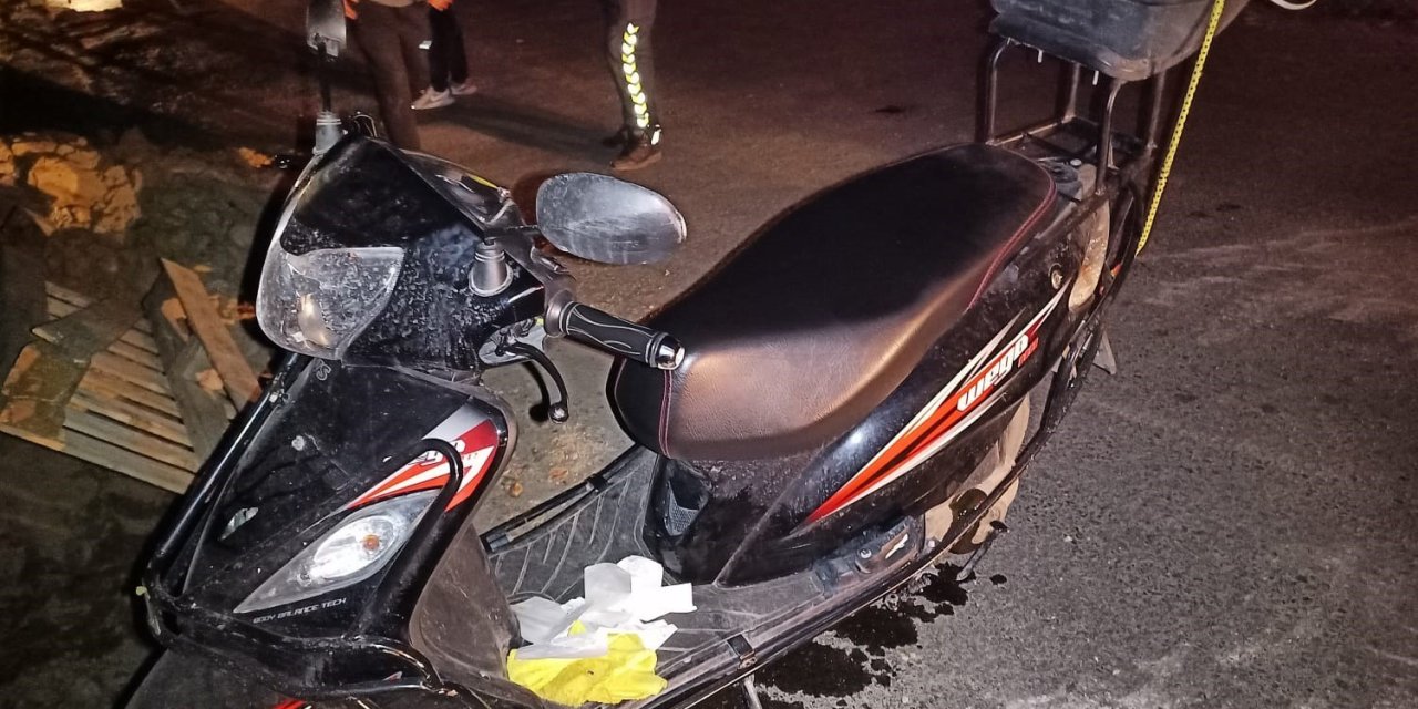 Direksiyon Hakimiyetini Kaybeden Motosiklet Sürücüsü Yaralandı