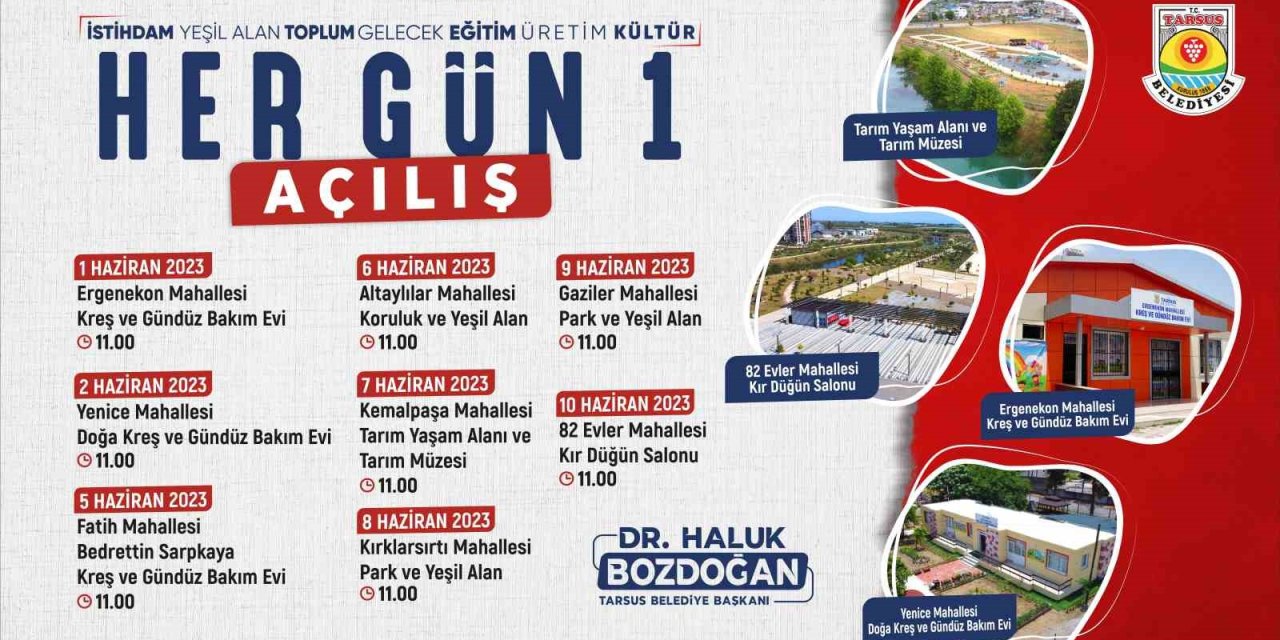 Tarsus Belediyesinden Her Gün Bir Açılış