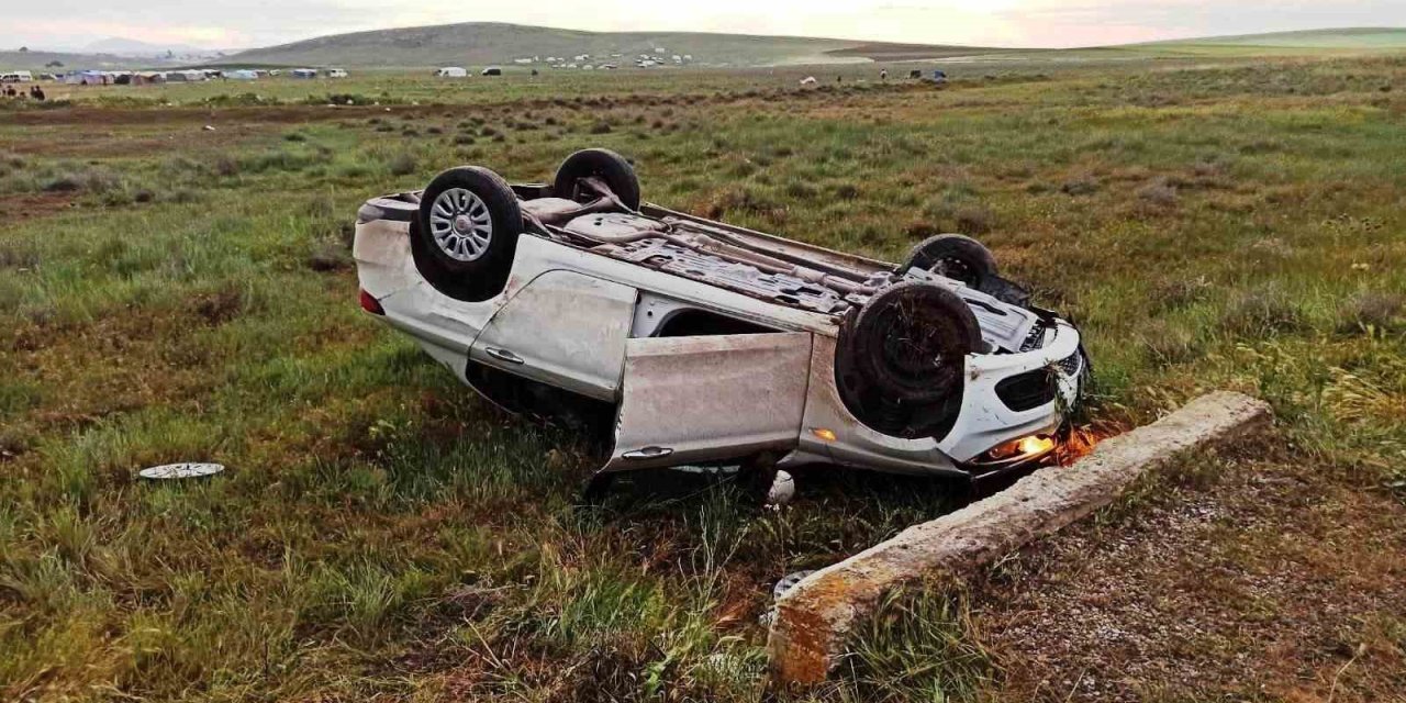 Kontrolden Çıkan Otomobil Takla Attı: 1 Yaralı