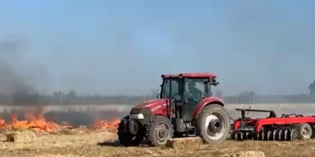 Saman Balyalarının Bulunduğu Arazideki Yangın 1 Saatte Kontrol Altına Alındı