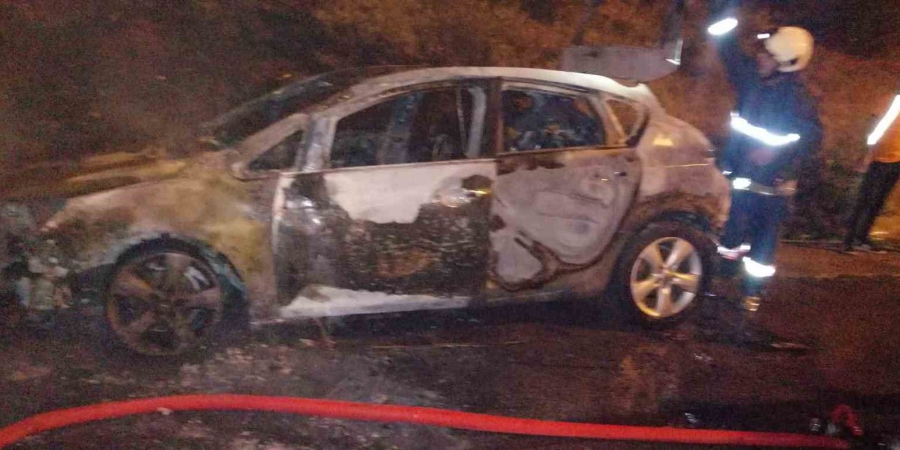 Otoyolda Araç Yangını