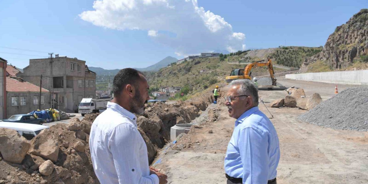 Başkan Büyükkılıç, Osb’yi Talas Bulvarı’na Bağlayacak Ana Arteri İnceledi
