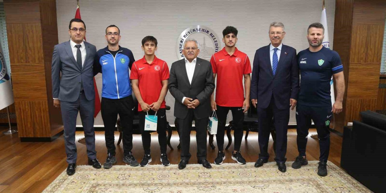 Başkan Büyükkılıç, Avrupa Şampiyonu Güreşçiyi Ağırladı