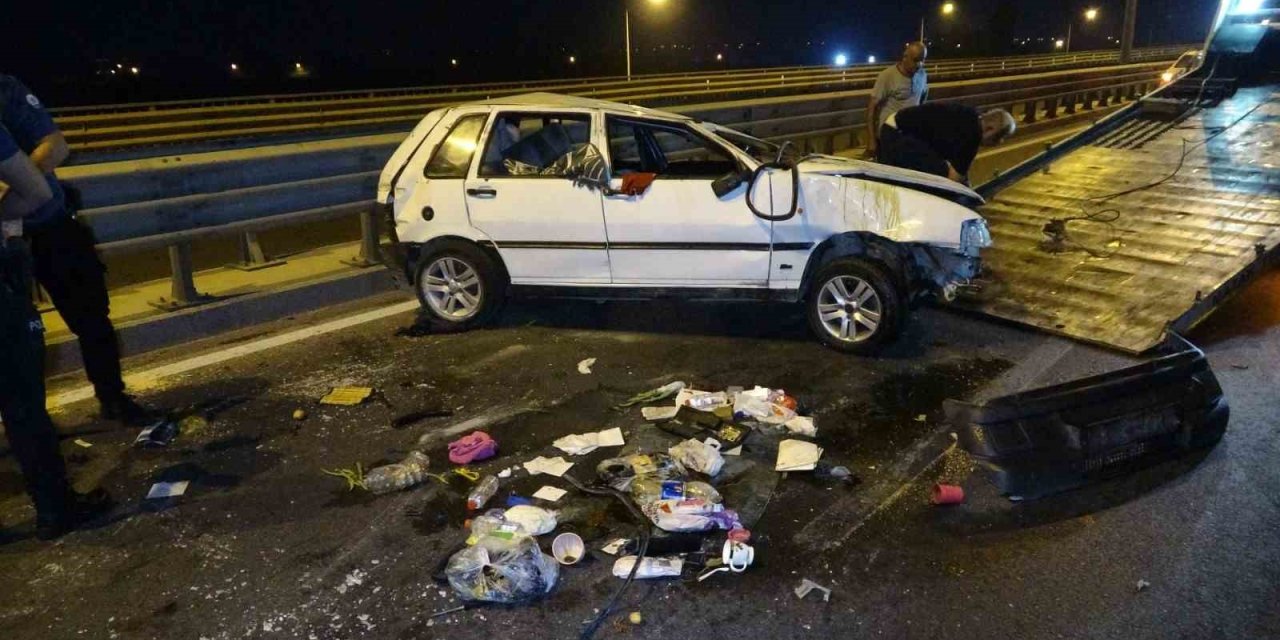 Alkollü Sürücünün Çarptığı Otomobilde Can Pazarı Yaşandı
