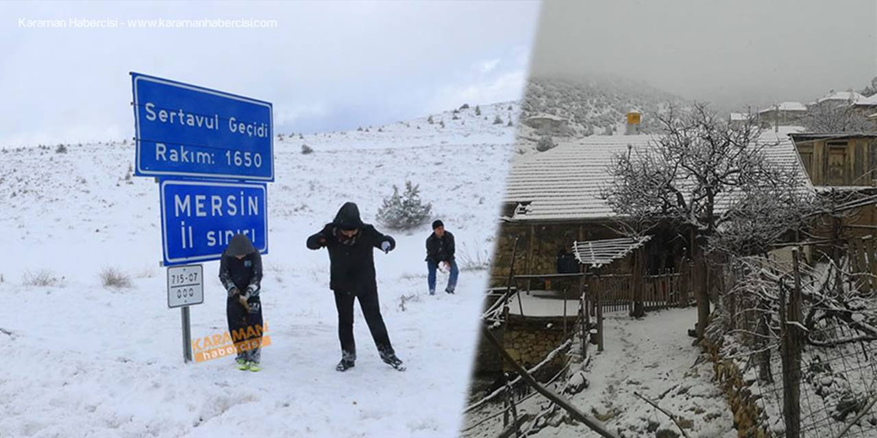 Karaman'da Kar Yağışı