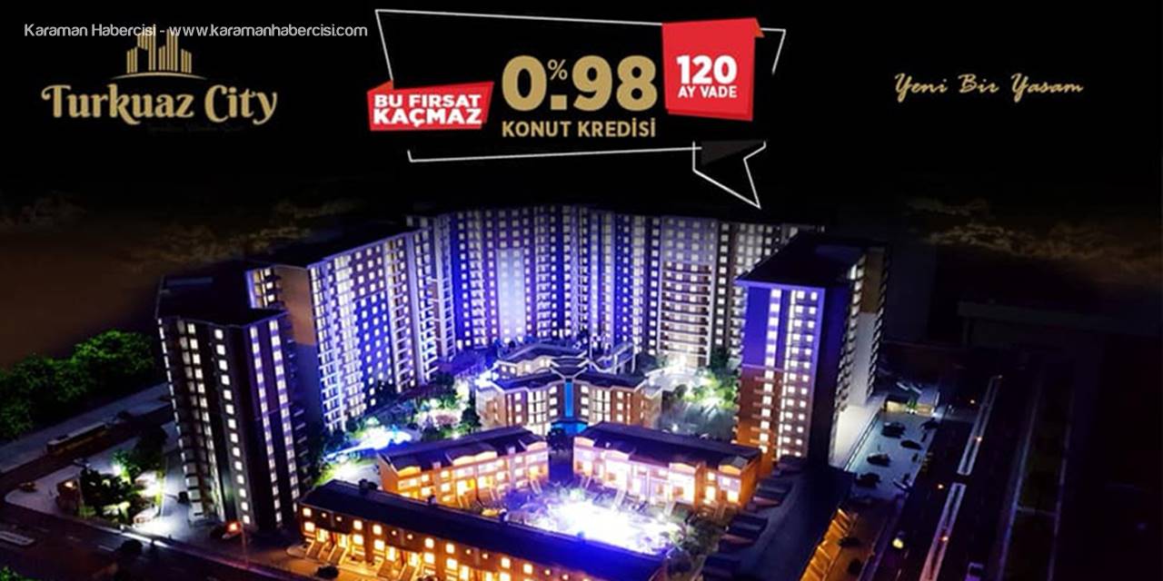 Turkuaz City konutlarında %0.98 faiz oranıyla 120 aya kadar vade imkanlarıyla.