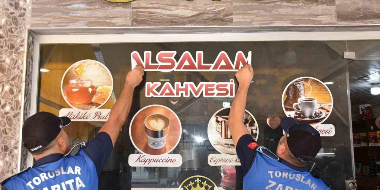 Toroslar’da Yabancı Tabelalar Söküldü