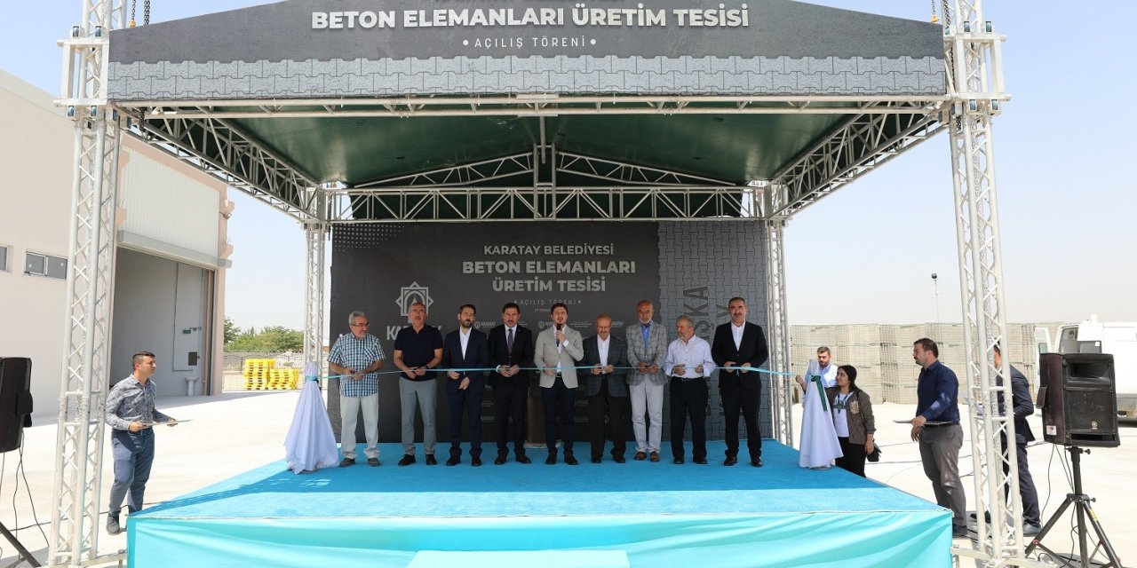 Karatay Belediyesi Beton Elemanları Üretim Tesisi Açıldı