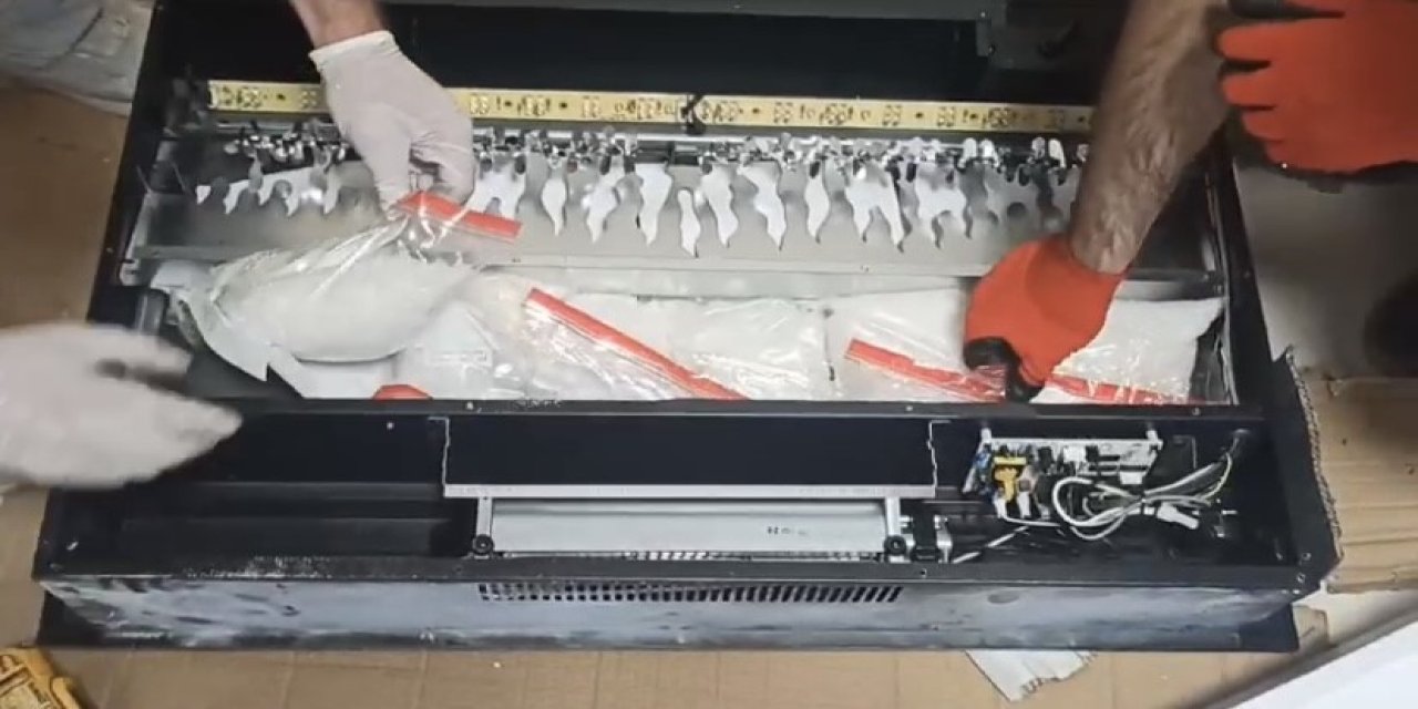 Uyuşturucuyu Elektrikli Şömineye Saklamışlar